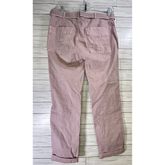 Anthropologie The Wanderer ‎ Utility Cargo Pants Pockets Stretch Pale Pink SZ 27 - Picture 2 of 10
